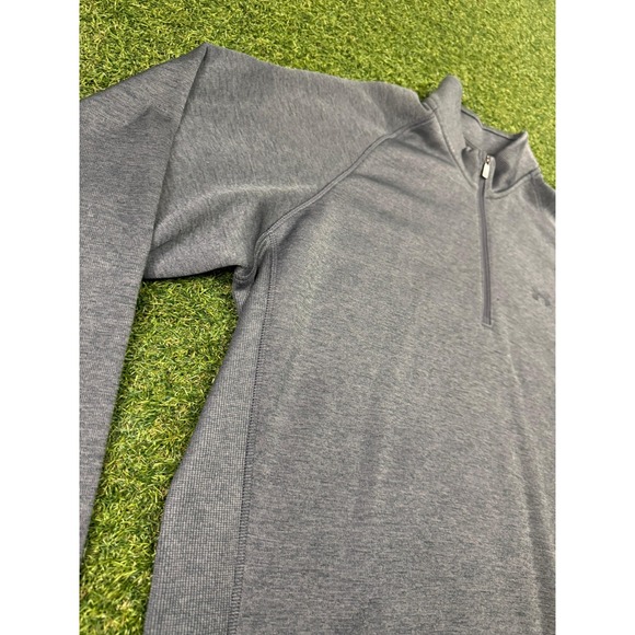 Under Armour Coldgear Storm Sweatshirt Mens‎ 2XL Heather Gray Logo Raglan Sleeve - Picture 7 of 10